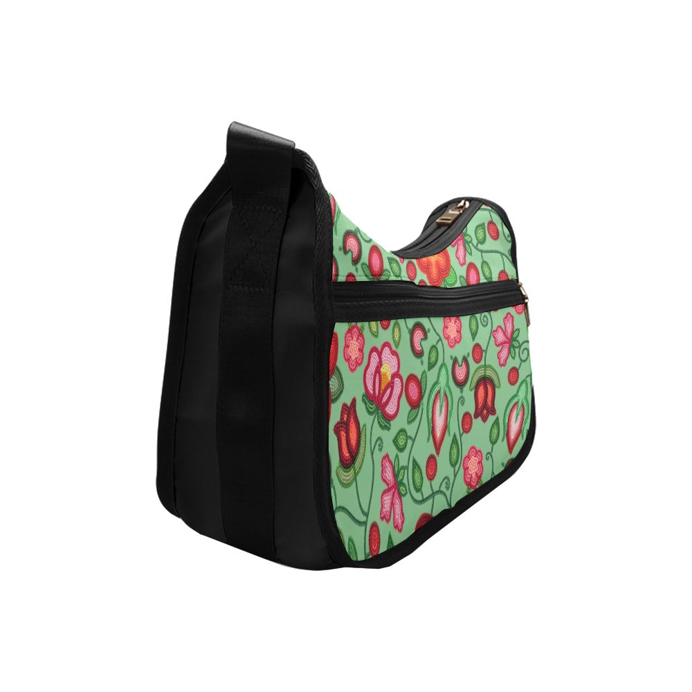Rose Reverie Green Crossbody Bag