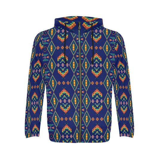 Travois Tipi Blue Zip Hoodie
