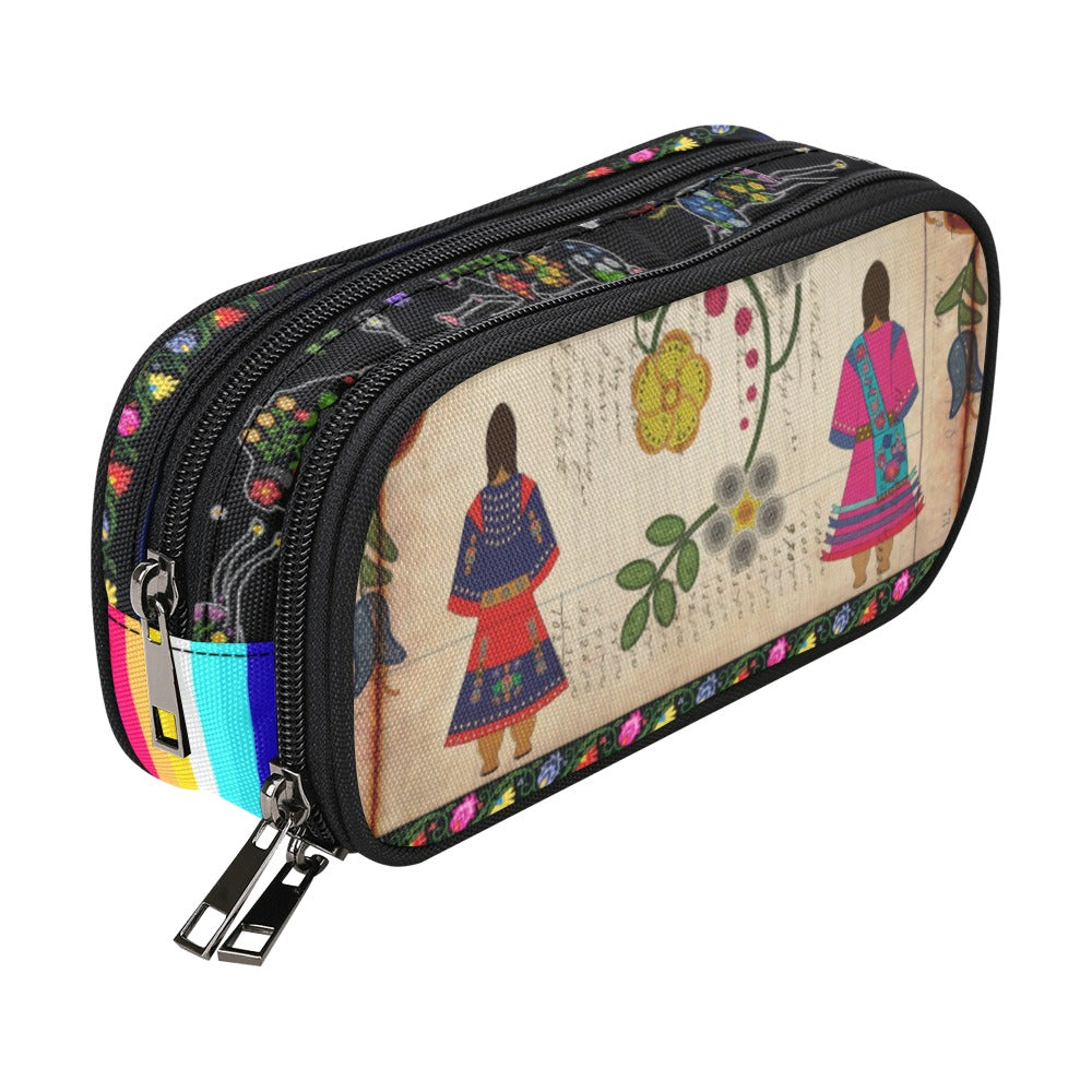 Floral Ledger Sisters Pencil Pouch