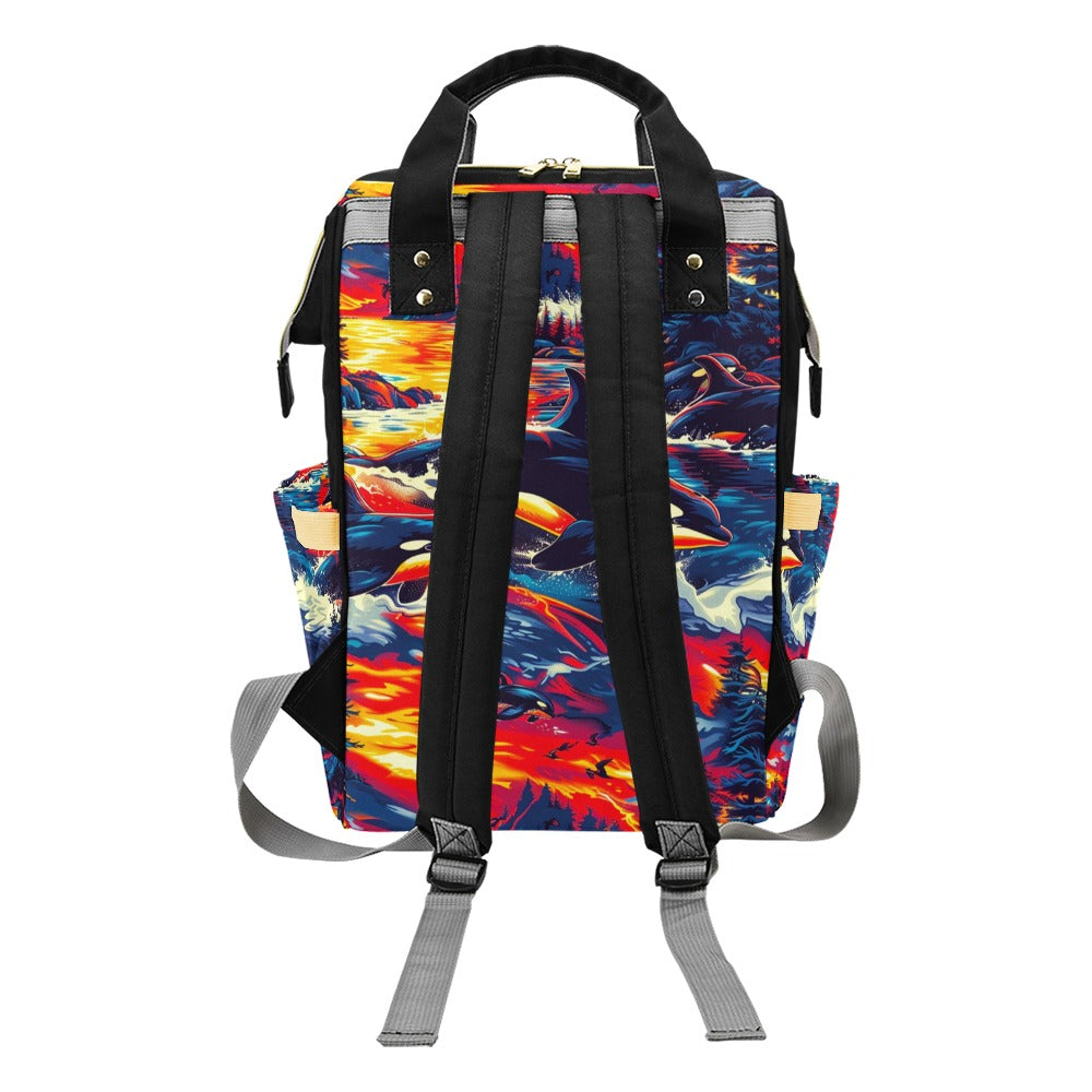 Killer Whales in the Bay Diaper Bag