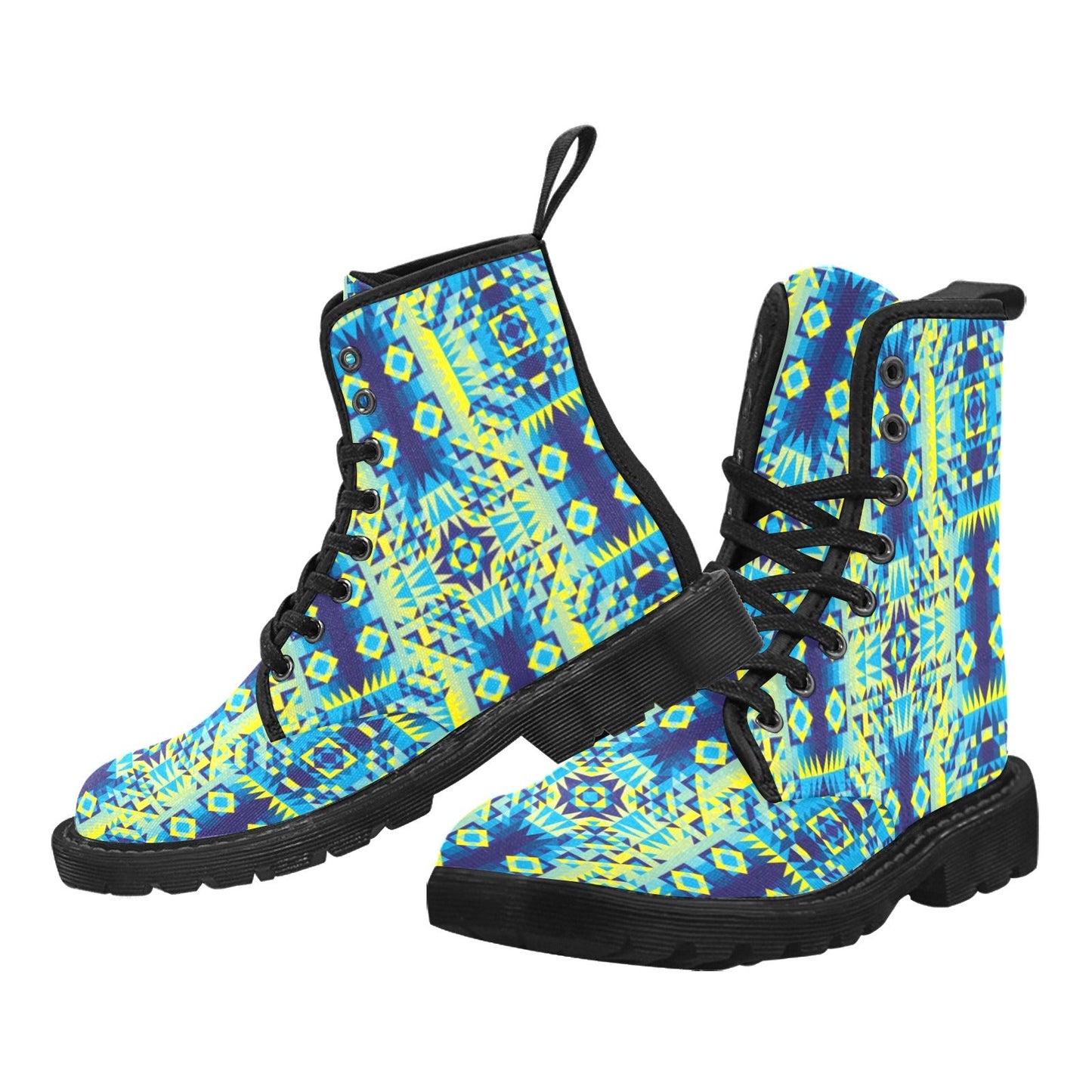 Kaleidoscope Jaune Bleu Boots