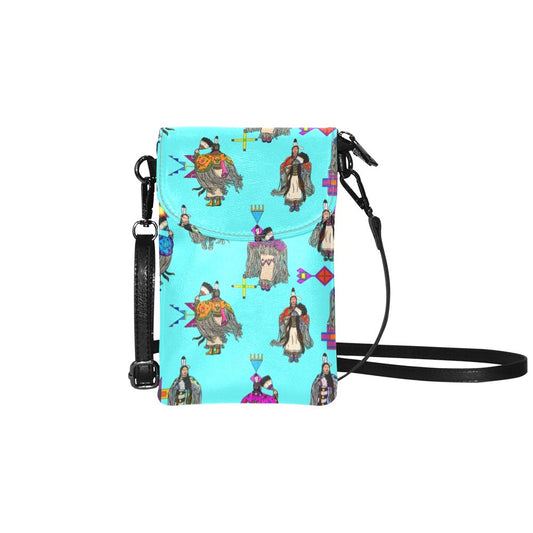 Women's Tradish Dancers Turquoise Small Cell Phone Purse