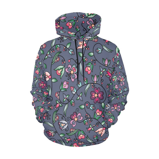 Amber Evening Garland Blue Hoodie for Women