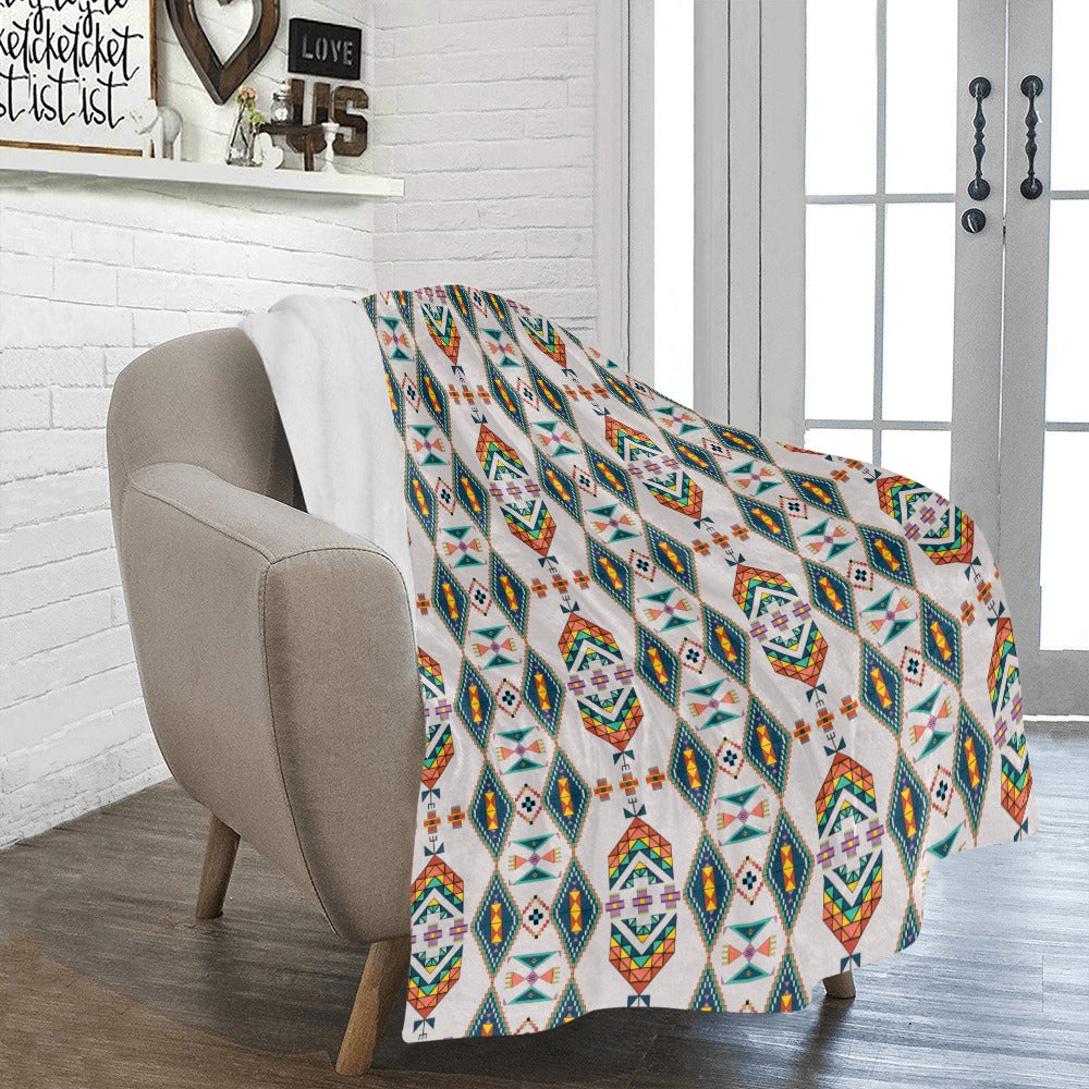 Travois Tipi Grey Ultra-Soft Micro Fleece Blanket 50"x60"