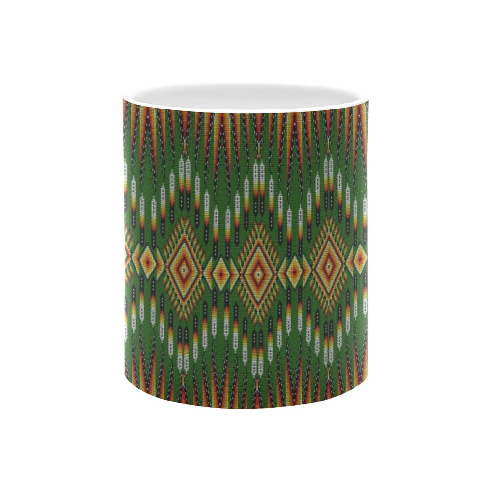 Fire Feather Green Mug