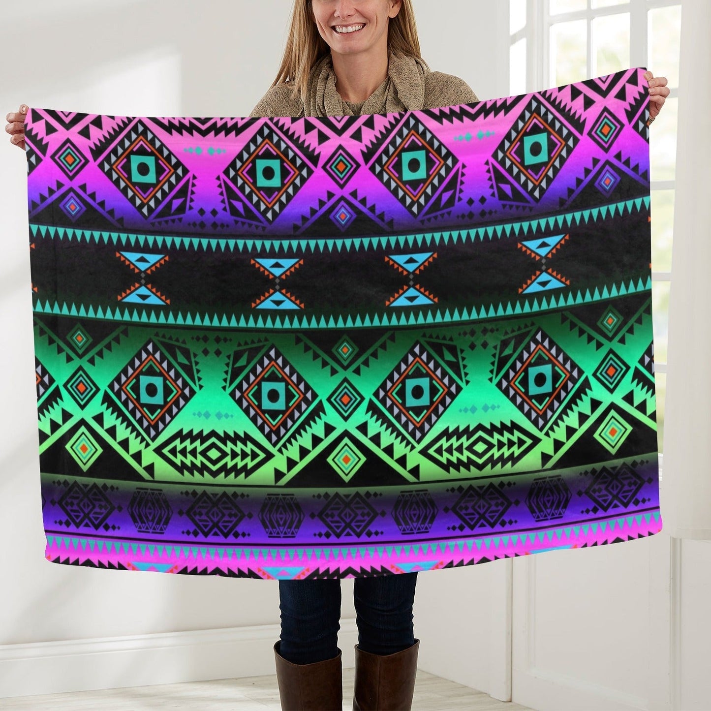 California Coast Sunrise Baby Blanket 40"x50" Baby Blanket 40"x50" e-joyer 