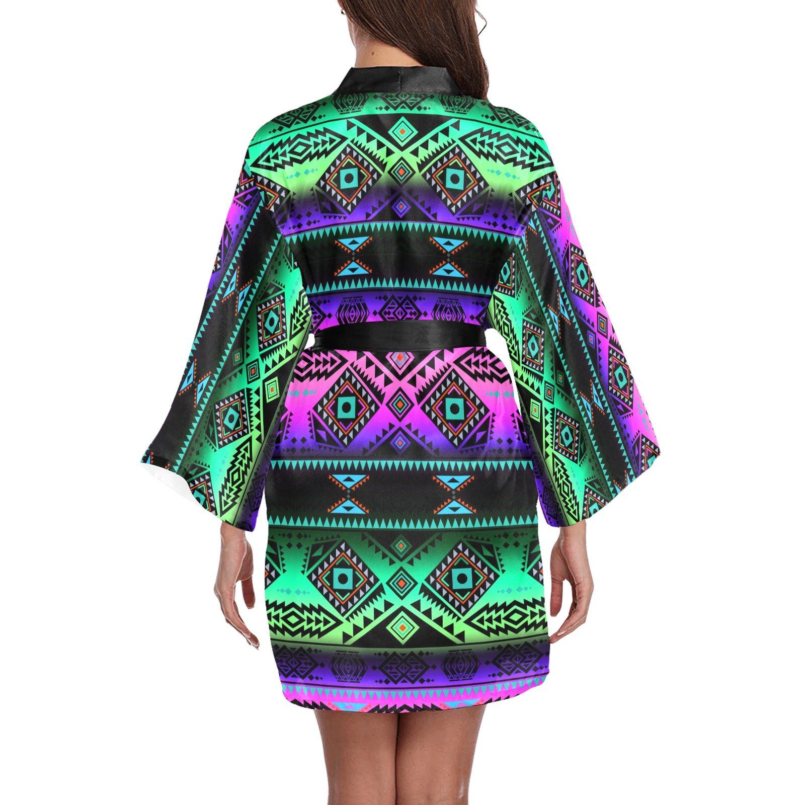 California Coast Sunrise Long Sleeve Kimono Robe Long Sleeve Kimono Robe e-joyer 