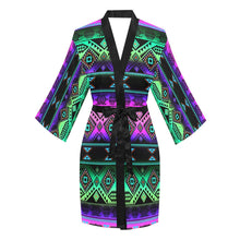 Load image into Gallery viewer, California Coast Sunrise Long Sleeve Kimono Robe Long Sleeve Kimono Robe e-joyer 
