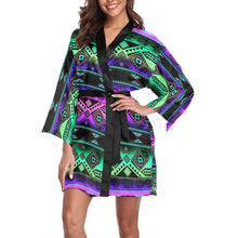 Load image into Gallery viewer, California Coast Sunrise Long Sleeve Kimono Robe Long Sleeve Kimono Robe e-joyer 
