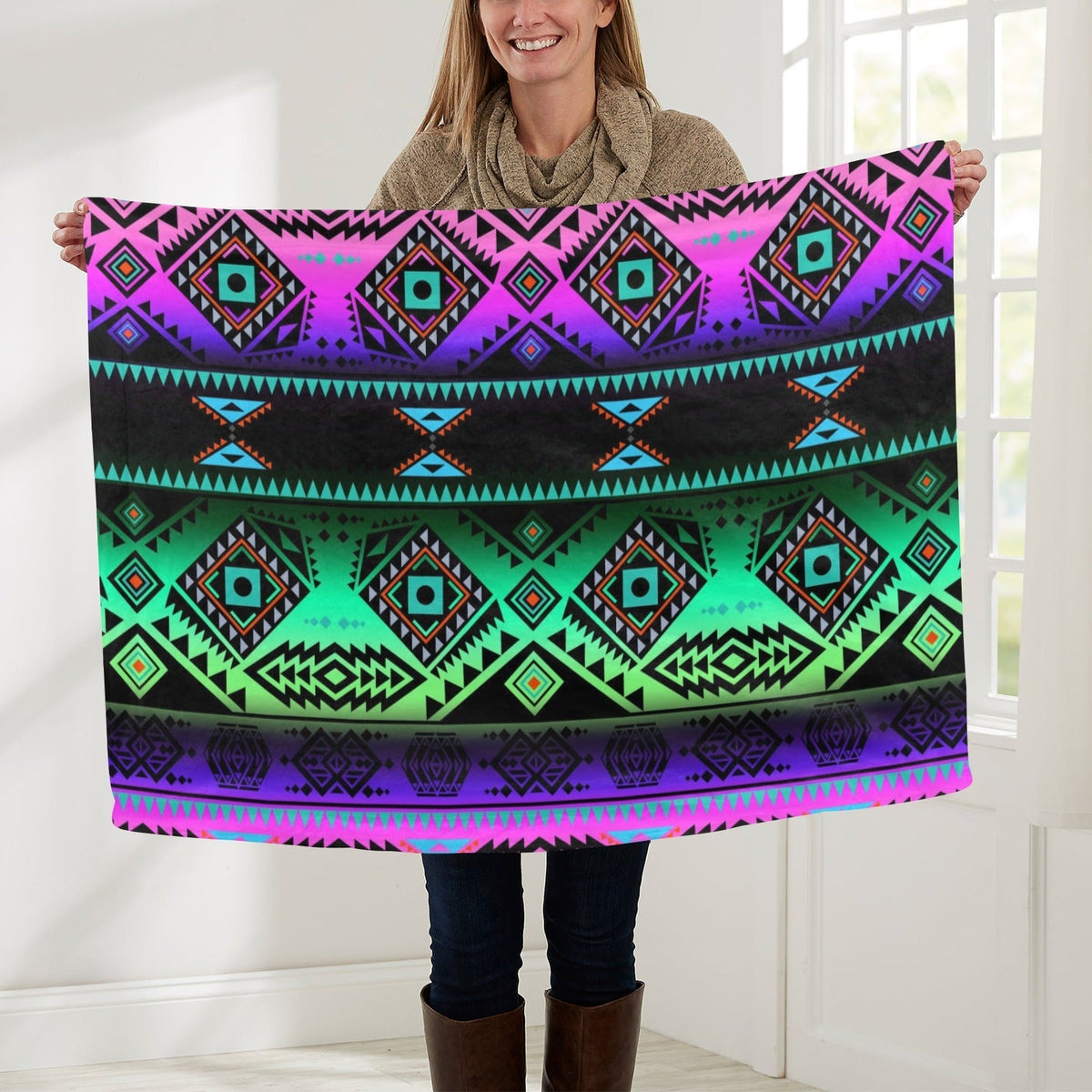 California Coast Sunrise Small Baby Blanket by 49 Dzine