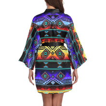 Load image into Gallery viewer, California Coast Sunset Long Sleeve Kimono Robe Long Sleeve Kimono Robe e-joyer 
