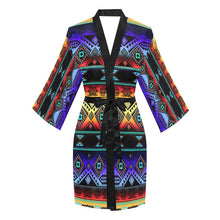 Load image into Gallery viewer, California Coast Sunset Long Sleeve Kimono Robe Long Sleeve Kimono Robe e-joyer 
