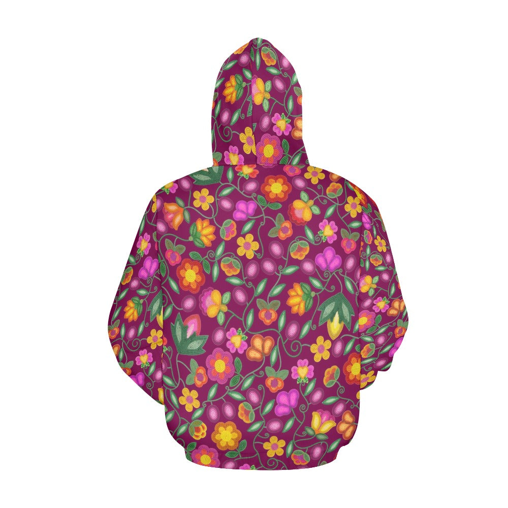 Boreal Bounty Dark Magenta Hoodie for Men