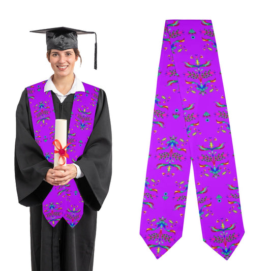 Dakota Damask Purple Graduation Stole