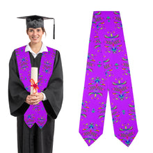 Load image into Gallery viewer, Dakota Damask Purple Graduation Stole
