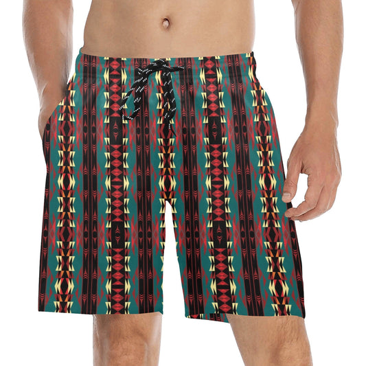 In Ones Element Teal Men's Mid-Length Beach Shorts