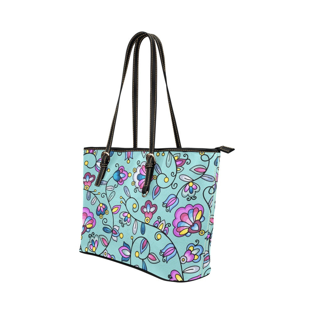 Autumn Bundle Blessing Turquoise Leather Tote