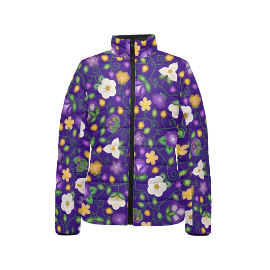 Midnight Moss Bloom Stand Collar Jacket