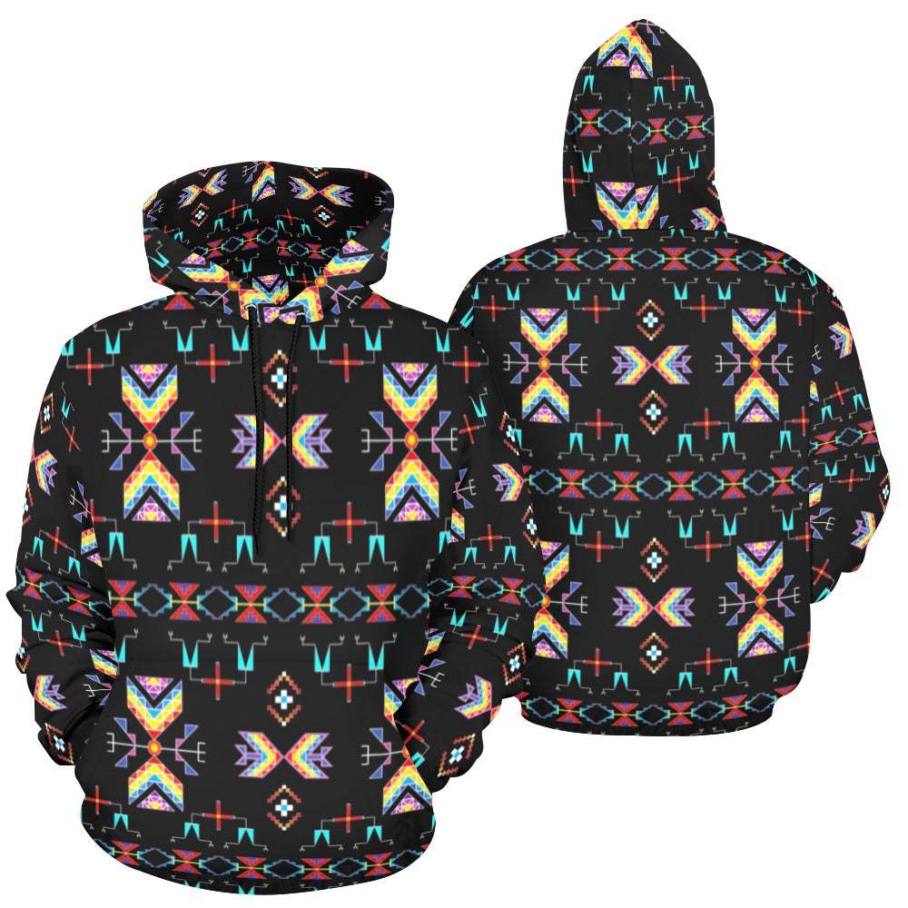 Rainy Chief Rainbow Black Hoodie for Men