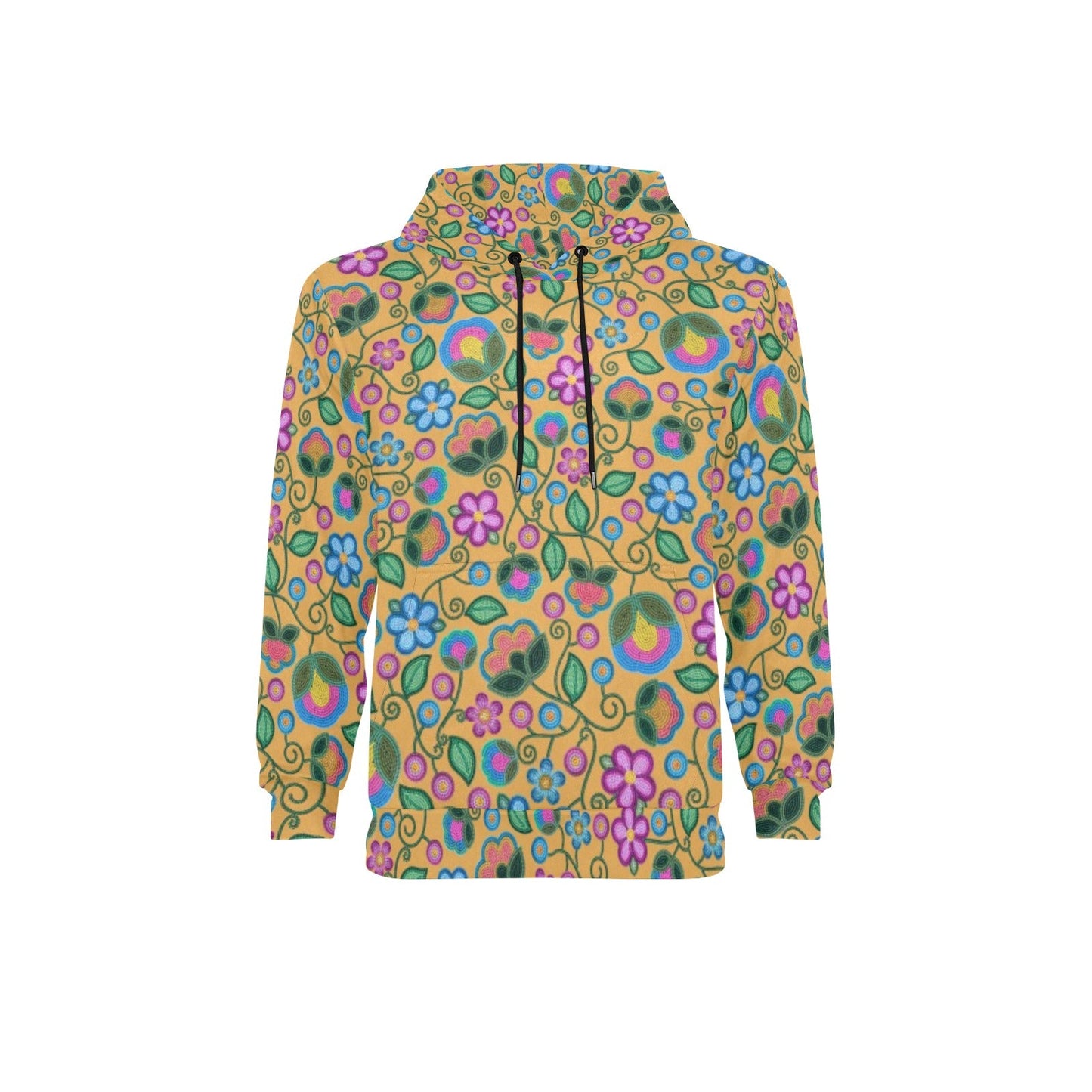Turquoise Sunbeam Yellow Fleece Hoodie