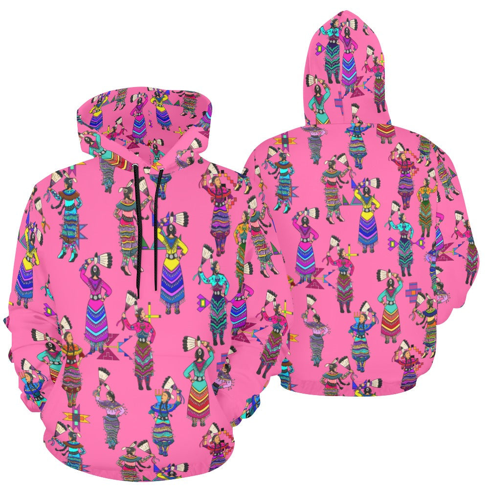 Women's Jingle Dancers Pink Hoodie for Men