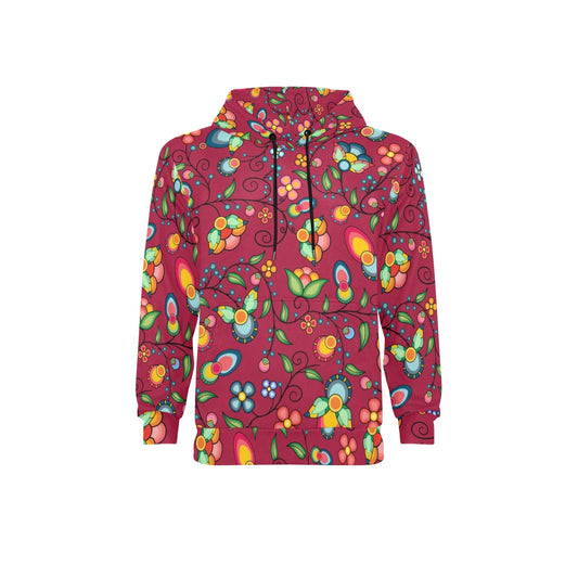 Floral Bounty Magenta Fleece Hoodie