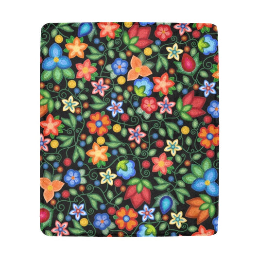 Morning Harmony Black Large Micro Fleece Blanket