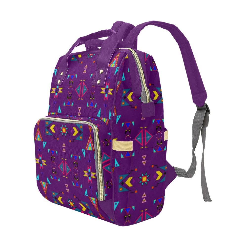 Enemy Territory Berry Multi-Function Diaper Backpack