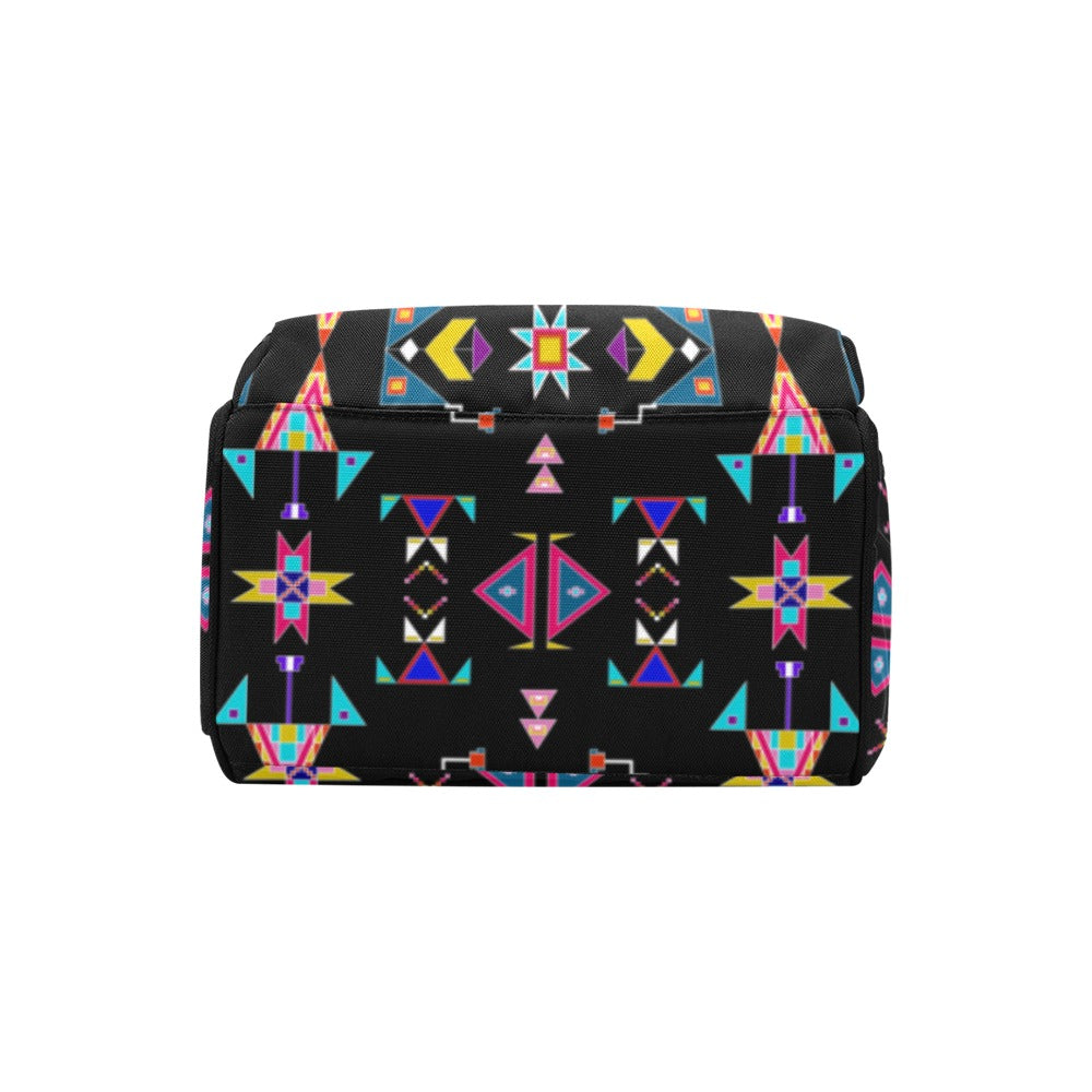 Enemy Territory Black Multi-Function Diaper Backpack