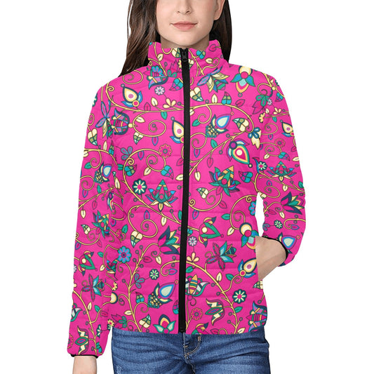 Thorny Path Pink Women's Padded Jacket