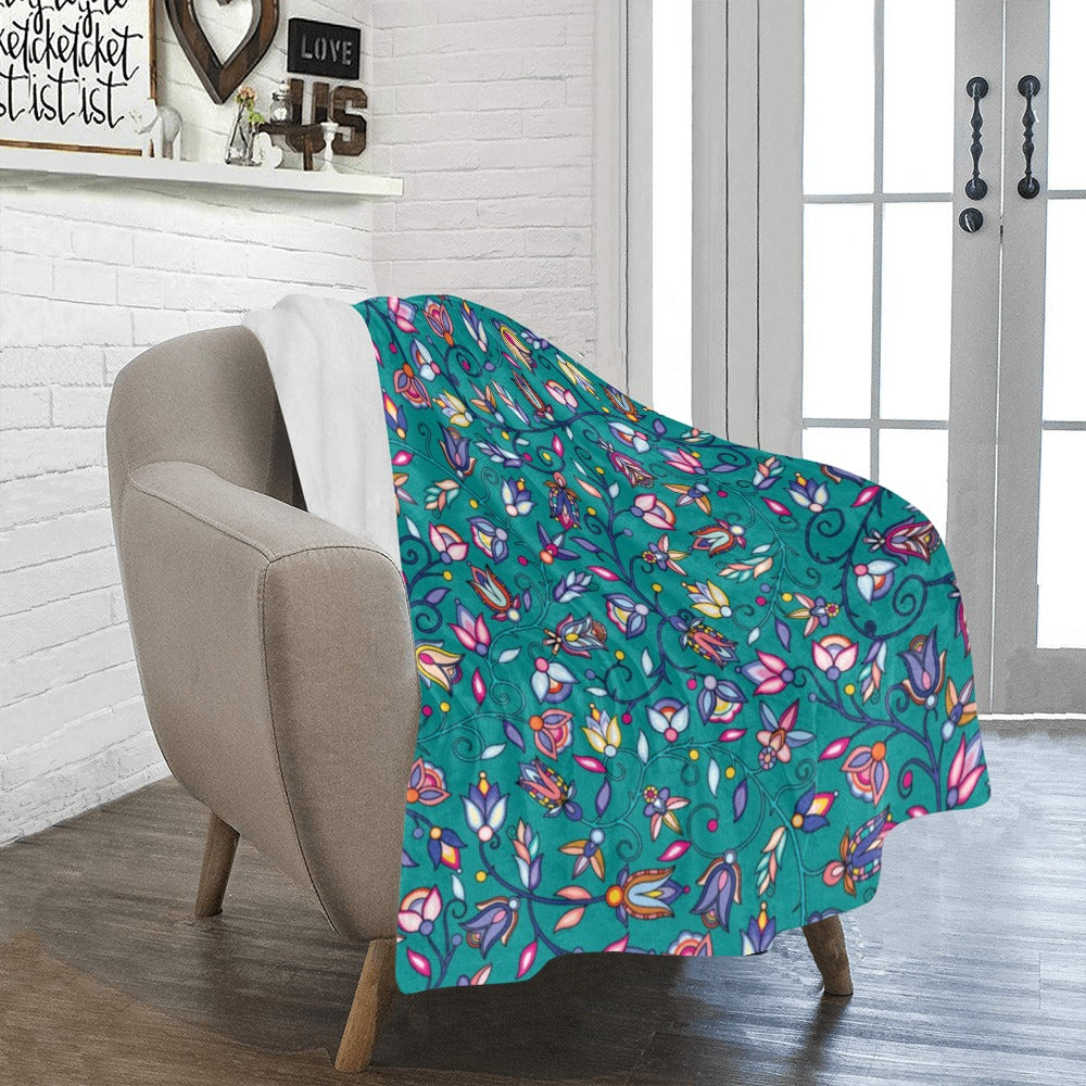 Buffalo Bloom Turquoise Ultra-Soft Micro Fleece Blanket 40"x50"