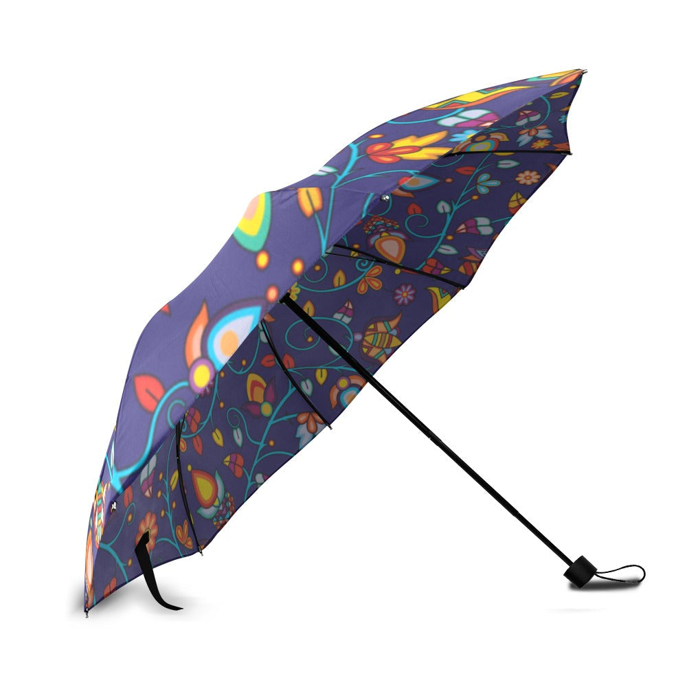 Thorny Path Blue Foldable Umbrella