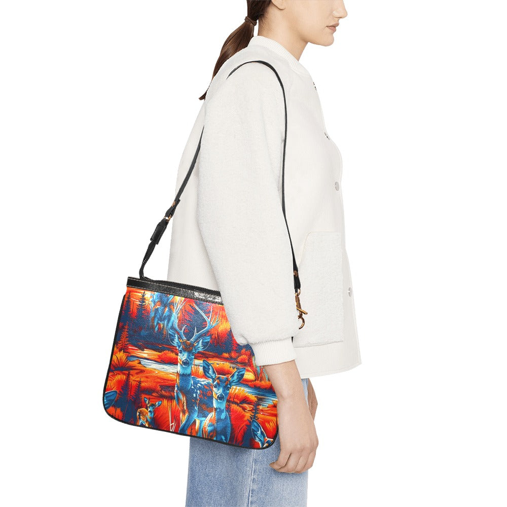 Deer Family Small Shoulder Bag