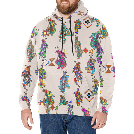 Men's Grass Dancers Muslin Men's Long Sleeve Fleece Hoodie