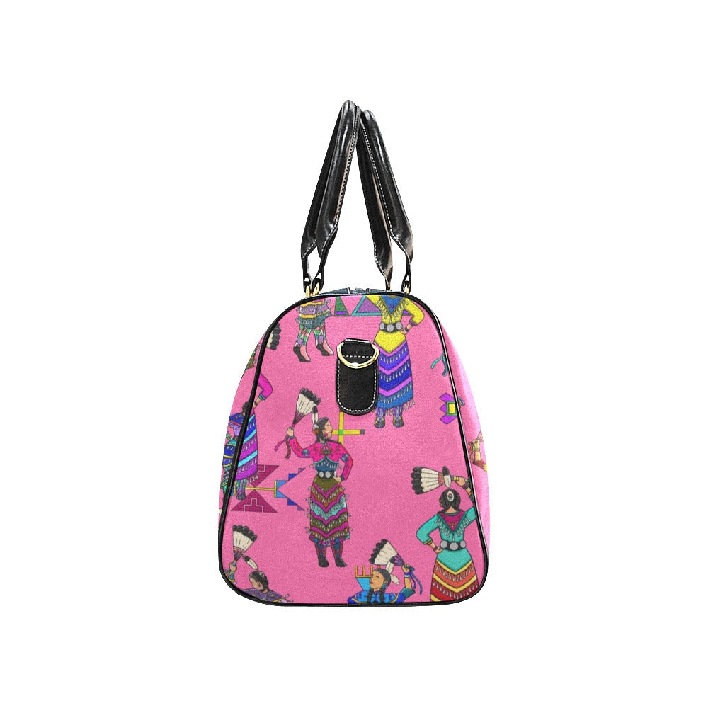 Women's Jingle Dancers Pink Large Travel Bag