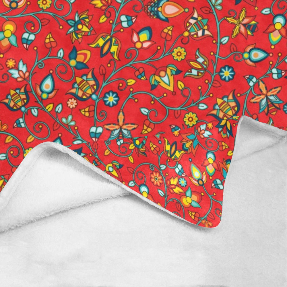 Thorny Path Red X-Large Micro Fleece Blanket