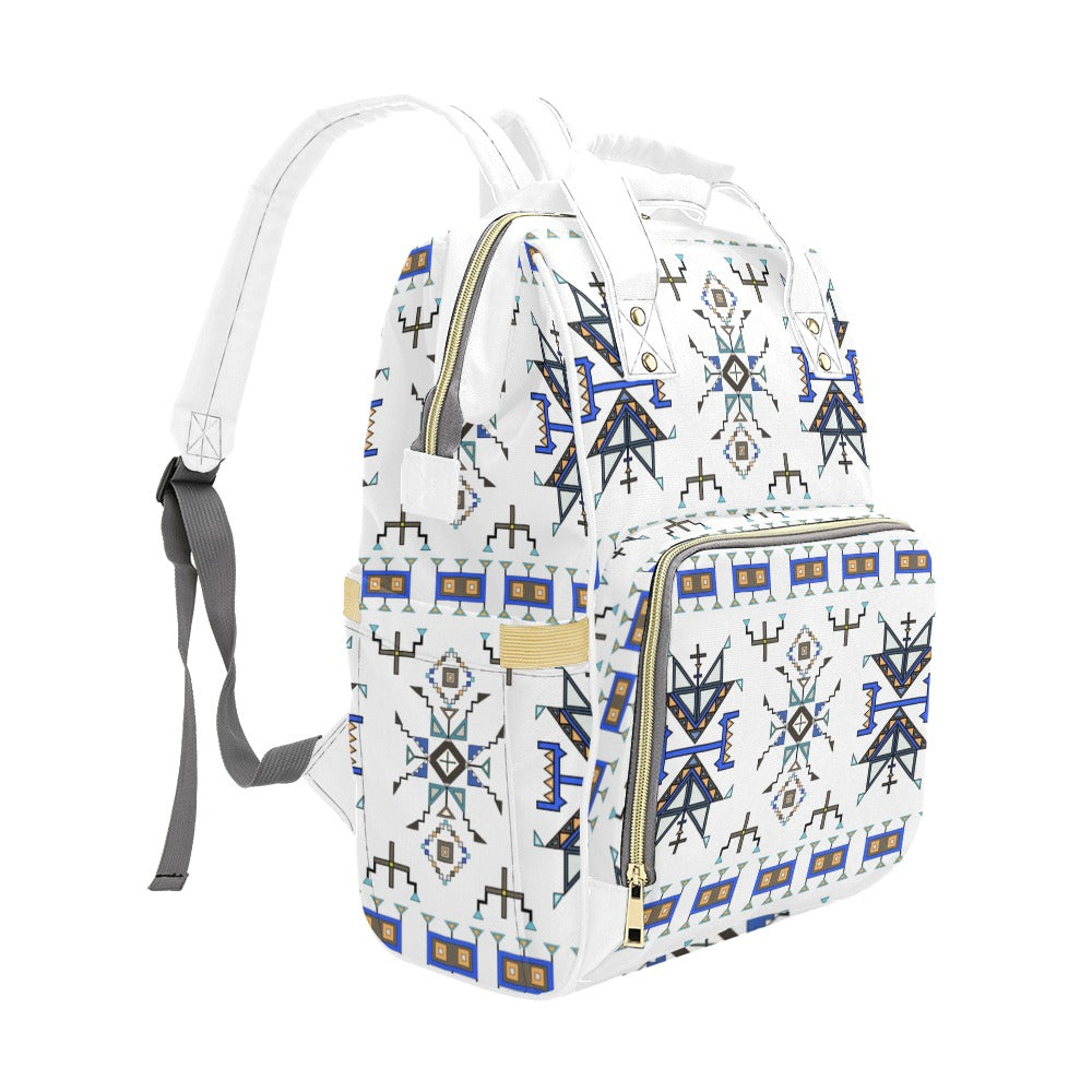 Eagle Strike White Multi-Function Diaper Backpack/Diaper Bag