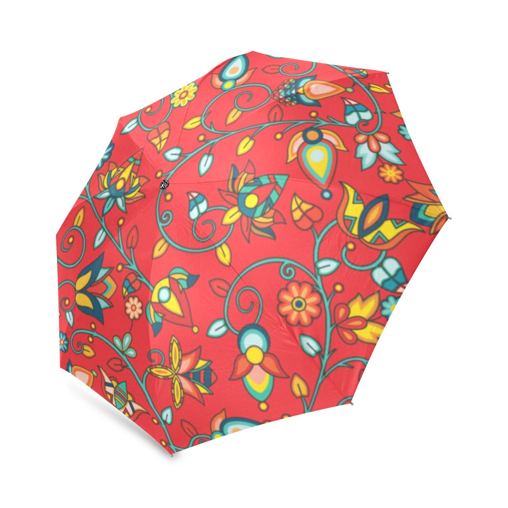 Thorny Path Red Foldable Umbrella