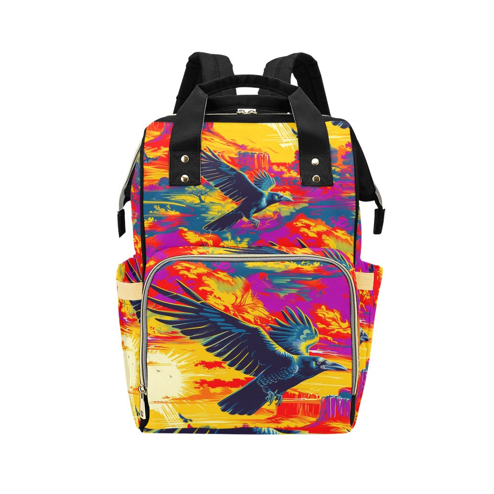 Crow Spreads His Wings Diaper Bag