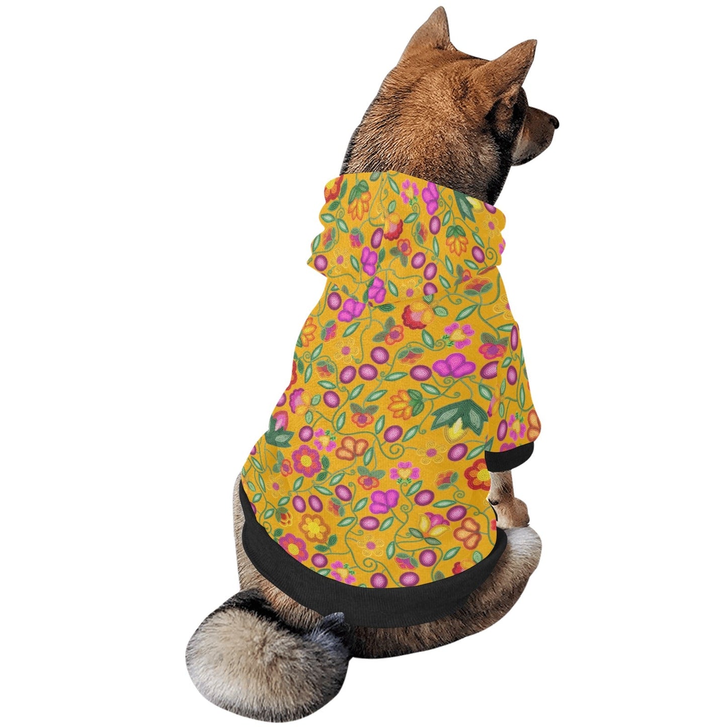 Boreal Bounty Yellow Pet Hoodie