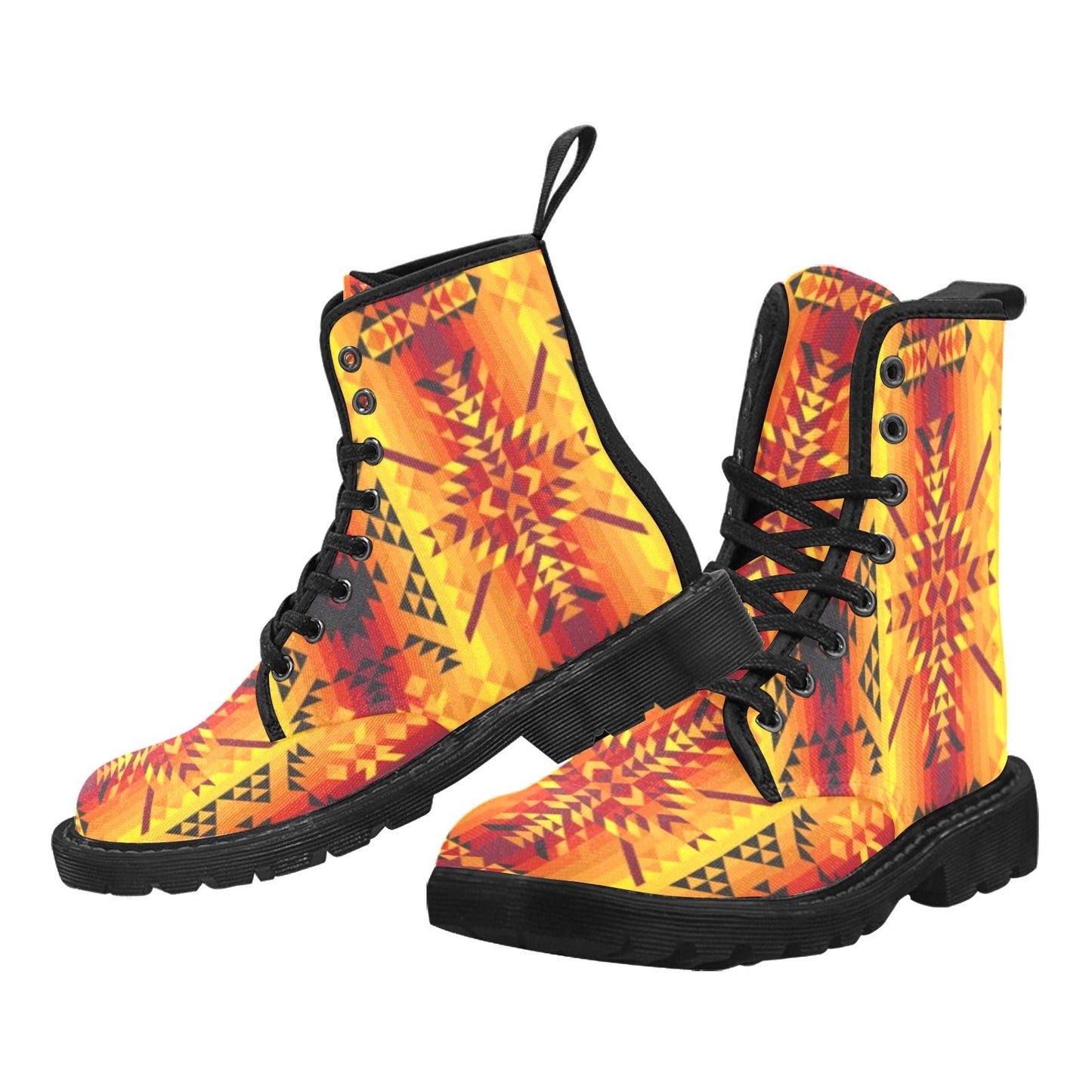 Desert Geo Yellow Red Boots