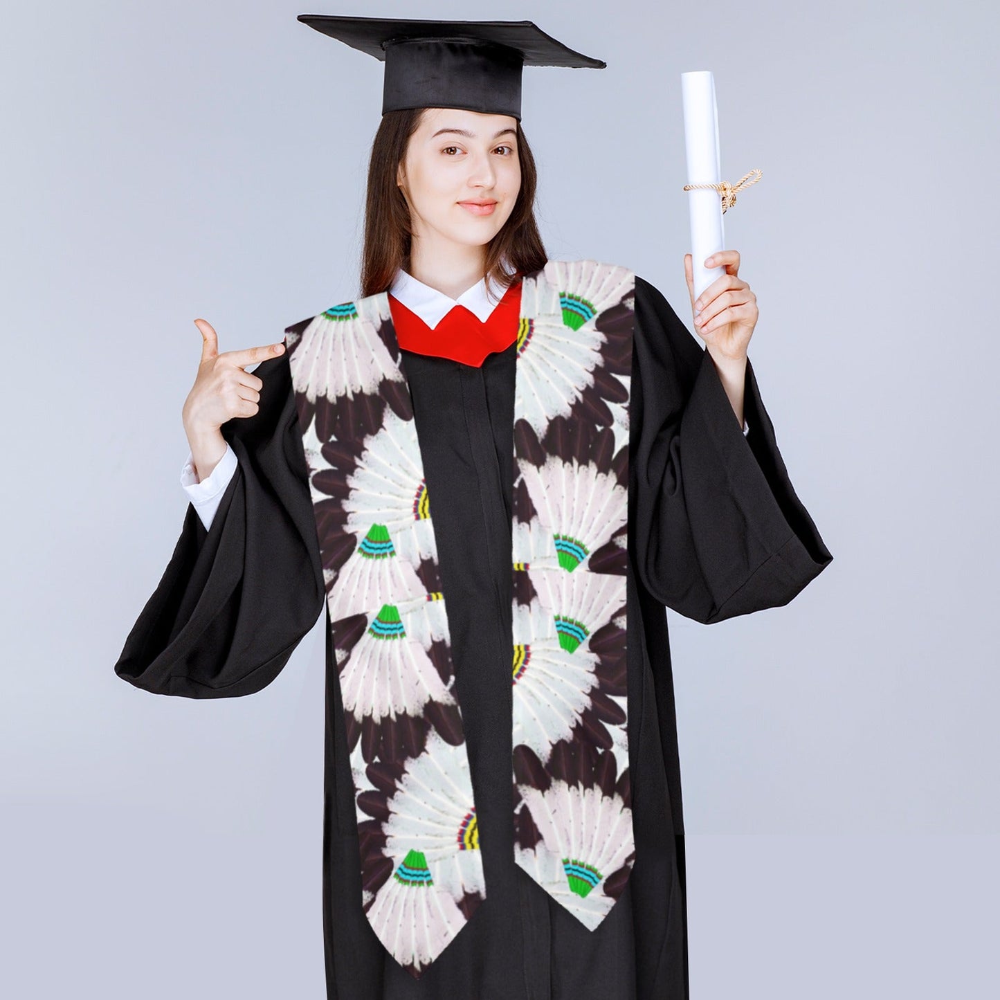 Eagle Feather Fans Graduation Stole