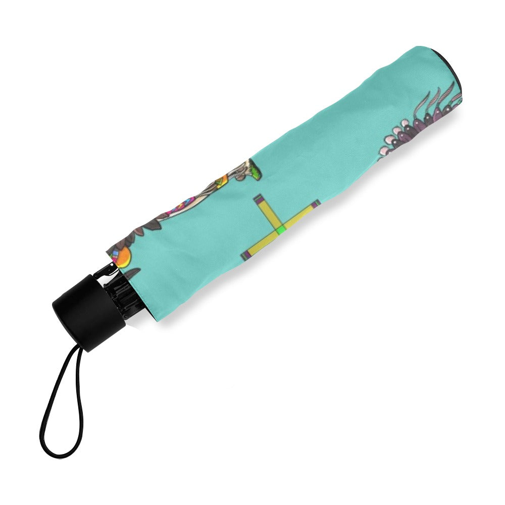 Men's Tradish Dancers Eggshell Blue Foldable Umbrella