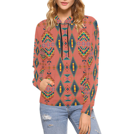 Travois Tipi Canyon Earth Hoodie for Women