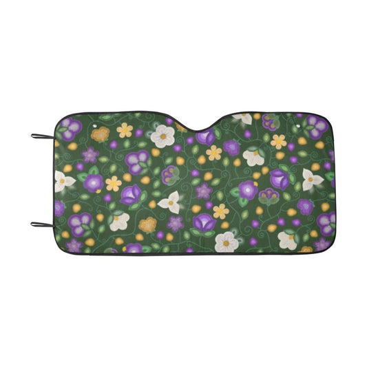 Midnight Moss Bloom Forest Car Sun Shade 55"x30"