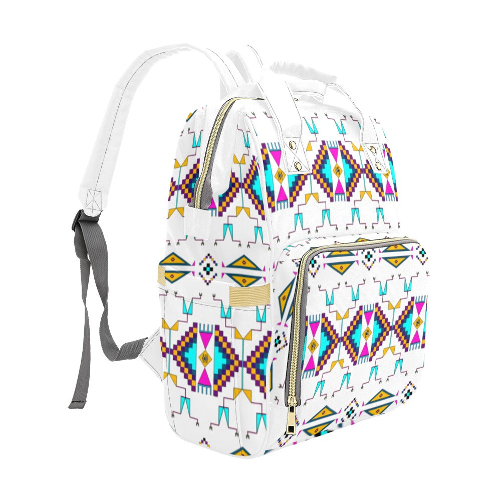 Rite of Passage White Multi-Function Diaper Backpack