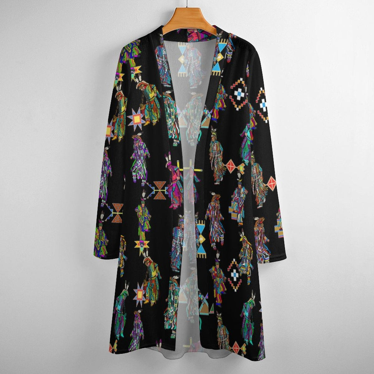 Men's Grass Dancers Black Cardigan