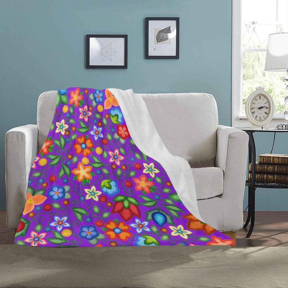 Morning Harmony Purple Small Micro Fleece Blanket