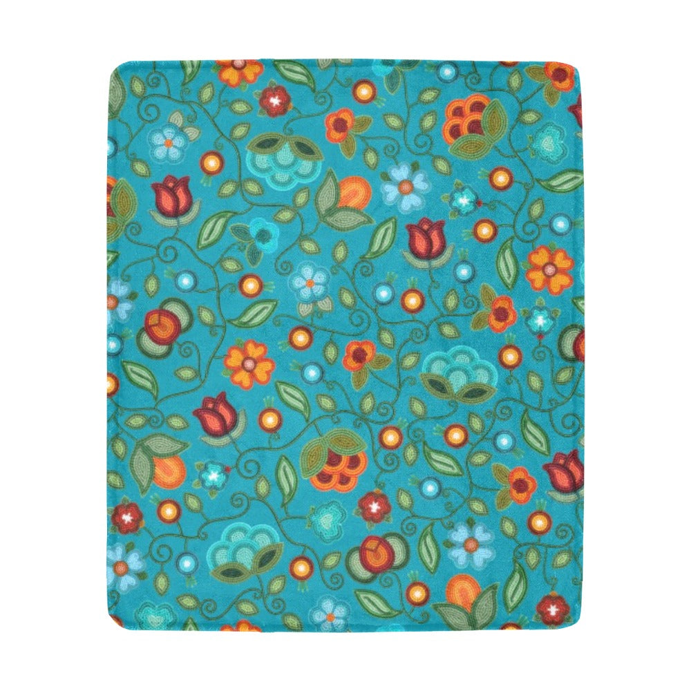 Prairie Fire Petals Ocean Large Micro Fleece Blanket