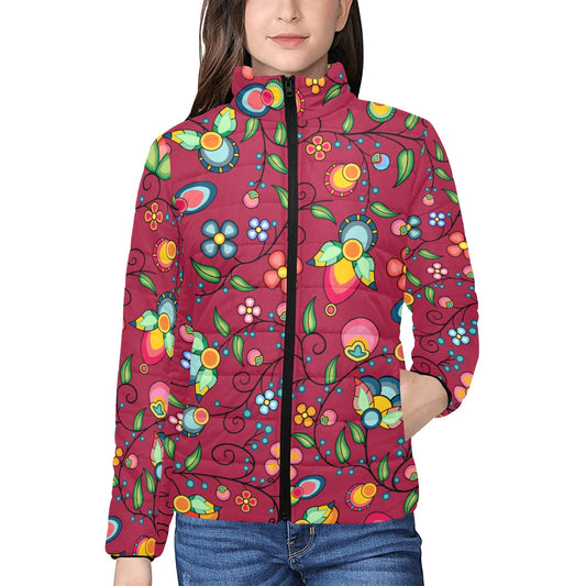 Floral Bounty Magenta Women's Padded Jacket